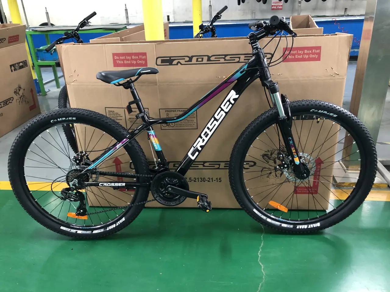 Велосипед Crosser Girl 26" 2021, размер XS рама 13 2022 Черно-бирюзовый